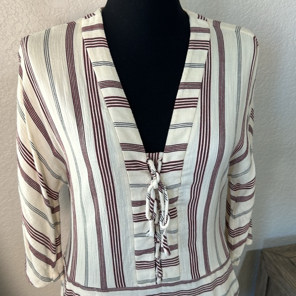 BCBGMAXAZRIA Womens Milana Lace Up Printed Tunic Dress Size Small - Picture 4 of 13